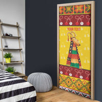 Personalized Moldova Christmas Door Cover Capra Goat Folk Costume - Wonder Print Shop
