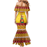 Personalized Moldova Christmas Family Matching Mermaid Dress and Hawaiian Shirt Capra Goat Folk Costume - Wonder Print Shop