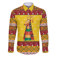 Personalized Moldova Christmas Family Matching Off The Shoulder Long Sleeve Dress and Hawaiian Shirt Capra Goat Folk Costume - Wonder Print Shop