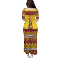 Personalized Moldova Christmas Family Matching Puletasi and Hawaiian Shirt Capra Goat Folk Costume - Wonder Print Shop