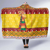 Personalized Moldova Christmas Hooded Blanket Capra Goat Folk Costume - Wonder Print Shop