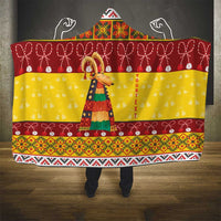Personalized Moldova Christmas Hooded Blanket Capra Goat Folk Costume - Wonder Print Shop