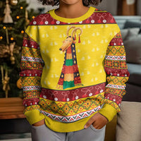 Personalized Moldova Christmas Kid Ugly Christmas Sweater Capra Goat Folk Costume - Wonder Print Shop