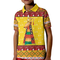 Personalized Moldova Christmas Kid Polo Shirt Capra Goat Folk Costume - Wonder Print Shop