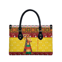 Personalized Moldova Christmas Leather Bag Capra Goat Folk Costume - Wonder Print Shop