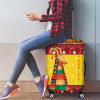 Personalized Moldova Christmas Luggage Cover Capra Goat Folk Costume - Wonder Print Shop