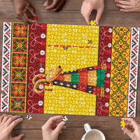 Personalized Moldova Christmas Puzzle Capra Goat Folk Costume - Wonder Print Shop