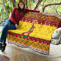 Personalized Moldova Christmas Quilt Capra Goat Folk Costume - Wonder Print Shop