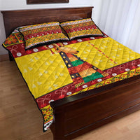 Personalized Moldova Christmas Quilt Bed Set Capra Goat Folk Costume - Wonder Print Shop