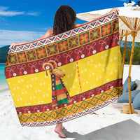 Personalized Moldova Christmas Sarong Capra Goat Folk Costume - Wonder Print Shop