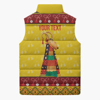 Personalized Moldova Christmas Sleeveless Puffer Jacket Capra Goat Folk Costume - Wonder Print Shop