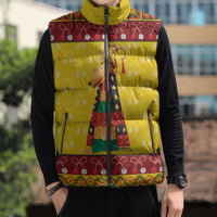 Personalized Moldova Christmas Sleeveless Puffer Jacket Capra Goat Folk Costume - Wonder Print Shop