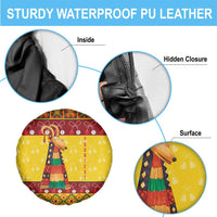 Personalized Moldova Christmas Spare Tire Cover Capra Goat Folk Costume - Wonder Print Shop