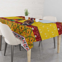 Personalized Moldova Christmas Tablecloth Capra Goat Folk Costume - Wonder Print Shop