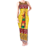 Personalized Moldova Christmas Tank Maxi Dress Capra Goat Folk Costume - Wonder Print Shop