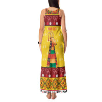 Personalized Moldova Christmas Tank Maxi Dress Capra Goat Folk Costume - Wonder Print Shop