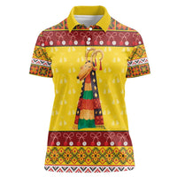 Personalized Moldova Christmas Women Polo Shirt Capra Goat Folk Costume - Wonder Print Shop