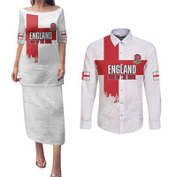 Women Rugby England Couples Matching Puletasi and Long Sleeve Button Shirt Rise of the Rose World Champions - Wonder Print Shop