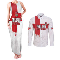 Women Rugby England Couples Matching Tank Maxi Dress and Long Sleeve Button Shirt Rise of the Rose World Champions - Wonder Print Shop