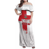 Women Rugby England Family Matching Off Shoulder Maxi Dress and Hawaiian Shirt Rise of the Rose World Champions - Wonder Print Shop