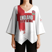 Women Rugby England Kimono Sleeve Blouse Rise of the Rose World Champions - Wonder Print Shop