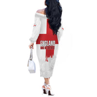 Women Rugby England Off The Shoulder Long Sleeve Dress Rise of the Rose World Champions - Wonder Print Shop