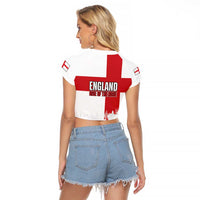 Women Rugby England Raglan Cropped T Shirt Rise of the Rose World Champions - Wonder Print Shop