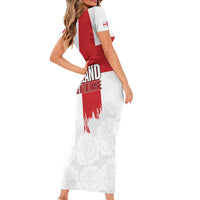 Women Rugby England Short Sleeve Bodycon Dress Rise of the Rose World Champions - Wonder Print Shop