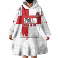 Women Rugby England Wearable Blanket Hoodie Rise of the Rose World Champions - Wonder Print Shop