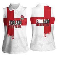 Women Rugby England Women Sleeveless Polo Shirt Rise of the Rose World Champions - Wonder Print Shop