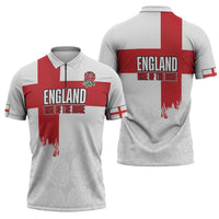 Women Rugby England Zipper Polo Shirt Rise of the Rose World Champions - Wonder Print Shop