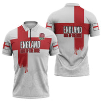 Women Rugby England Zipper Polo Shirt Rise of the Rose World Champions - Wonder Print Shop