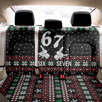 Six Seven Skeleton Hand Christmas Back Car Seat Cover Meme Gen Alpha Slang - Wonder Print Shop
