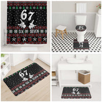 Six Seven Skeleton Hand Christmas Bathroom Set Meme Gen Alpha Slang - Wonder Print Shop