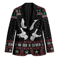 Six Seven Skeleton Hand Christmas Blazer Meme Gen Alpha Slang - Wonder Print Shop