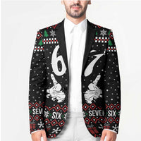 Six Seven Skeleton Hand Christmas Blazer Meme Gen Alpha Slang - Wonder Print Shop