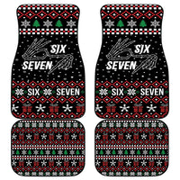 Six Seven Skeleton Hand Christmas Car Mats Meme Gen Alpha Slang - Wonder Print Shop