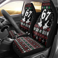 Six Seven Skeleton Hand Christmas Car Seat Cover Meme Gen Alpha Slang - Wonder Print Shop