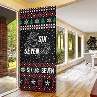 Six Seven Skeleton Hand Christmas Door Cover Meme Gen Alpha Slang - Wonder Print Shop