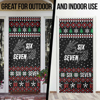Six Seven Skeleton Hand Christmas Door Cover Meme Gen Alpha Slang - Wonder Print Shop