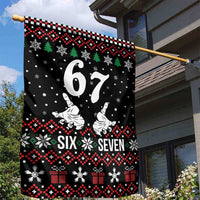 Six Seven Skeleton Hand Christmas Garden Flag Meme Gen Alpha Slang - Wonder Print Shop