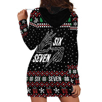 Six Seven Skeleton Hand Christmas Hoodie Dress Meme Gen Alpha Slang - Wonder Print Shop