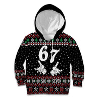 Six Seven Skeleton Hand Christmas Kid Hoodie Meme Gen Alpha Slang - Wonder Print Shop