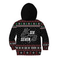 Six Seven Skeleton Hand Christmas Kid Hoodie Meme Gen Alpha Slang - Wonder Print Shop