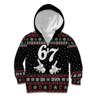 Six Seven Skeleton Hand Christmas Kid Hoodie Meme Gen Alpha Slang - Wonder Print Shop