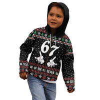 Six Seven Skeleton Hand Christmas Kid Hoodie Meme Gen Alpha Slang - Wonder Print Shop