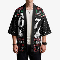 Six Seven Skeleton Hand Christmas Kimono Meme Gen Alpha Slang - Wonder Print Shop