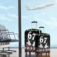 Six Seven Skeleton Hand Christmas Luggage Cover Meme Gen Alpha Slang - Wonder Print Shop
