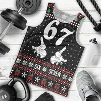 Six Seven Skeleton Hand Christmas Men Tank Top Meme Gen Alpha Slang - Wonder Print Shop