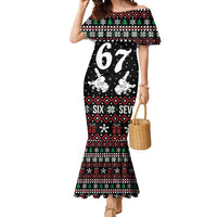 Six Seven Skeleton Hand Christmas Mermaid Dress Meme Gen Alpha Slang - Wonder Print Shop